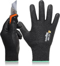 DEX FIT Level 5 Cut Resistant Gloves Cru553, 3D-Comfort Stretchy Fit, Power Grip, Professional Grade, Thin, Touch-Screen Compatible, Durable, Machine Washable; Black M (8) 1 Pair