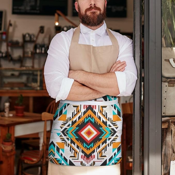 Waterproof Half Waist Apron Kitchen Chef Apron for Cooking Server Waitress
