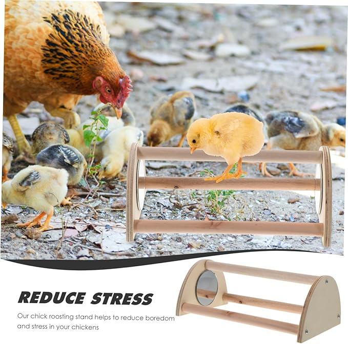 BESPORTBLE Strong Chicken Roosting Bar Chick Perch Wooden Chick Perch Stand Bird Training Stand