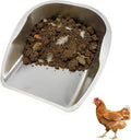 Transfer-Focused Chicken Poop Scooper for Coop, Multi-Purpose Stainless Steel Hand Scoop for Transferring Manure, Chicken Sand, Litter, Bedding, Trash & Chicken Feed, Essential Coop Supplies