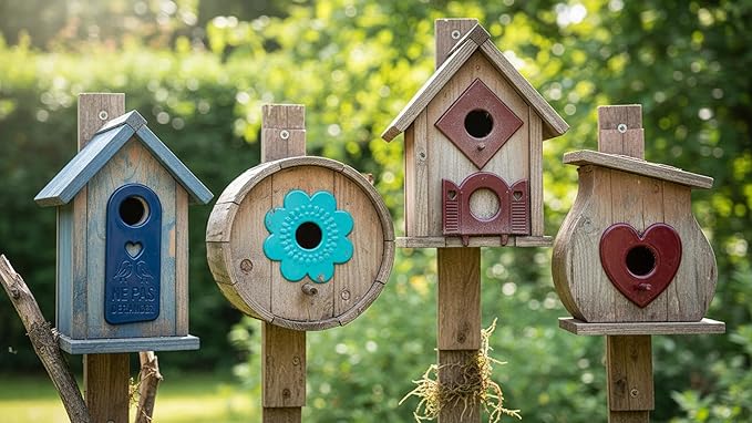 5 Pk 1.5" Metal Bird House Predator Guards -1-1/2" Hole Sizes - Excludes Different Bird Species - Protects The Entry Hole