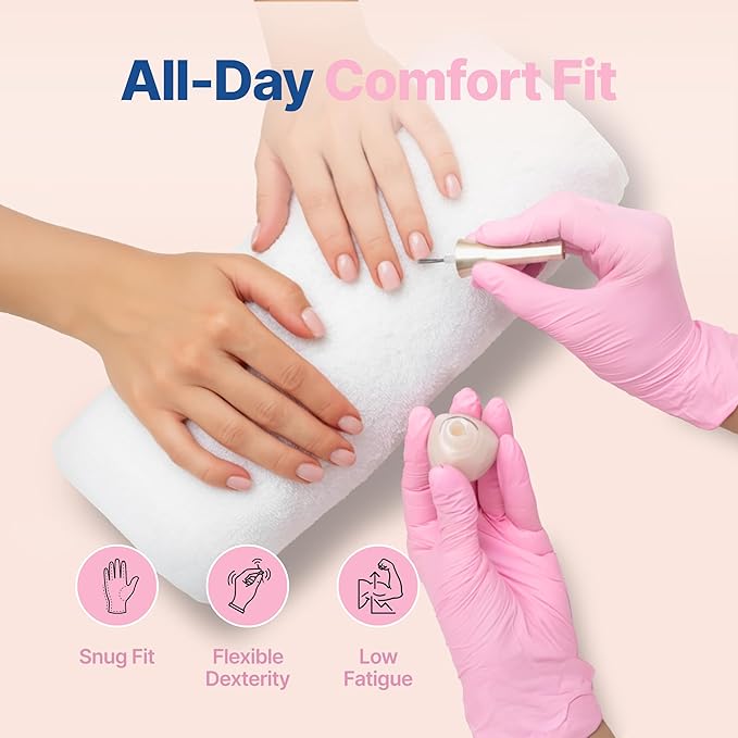 Schneider Nitrile Exam Gloves, 4-mil Medical Gloves Disposable Latex Free, Powder Free, Food Safe Glove for Examination
