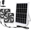 Solar Powered Exhaust Fan with Solar Panel, IP67 Waterproof Ventilation Fan for Greenhouse, Chicken Coop, Dog House, Storage Room