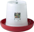 Little Giant® Plastic Hanging Poultry Feeder | Heavy Duty Automatic Feed Container for Poultry (Red, 22 Pound)