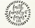 JennyGems Faith Family Farm Life Wooden Sign, Barn Decor, Rustic Farmhouse Decor Wall Hanging, Christian Farm Life, Made in USA