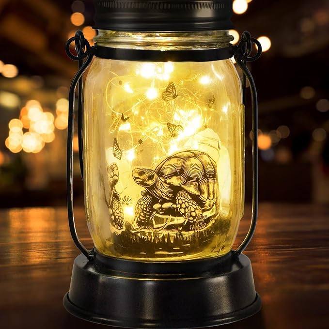 Tortoise Gifts for Women/Men Turtle Lovers Solar Lantern Mom Birthday, Mothers Day, Christmas Gifts, Turtle Solar Garden Decoration Outside for Yard, Patio,Backyard,Porch, Torches