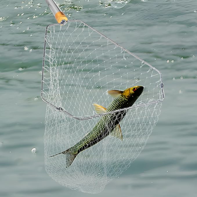 Chicken Catching Net ,30 to 75 inches Adjustable Pole Chicken Catcher Leg Hook , Suitable for Catching Small Duck,Goose,Bird,Fish, Skunk Bat and Raccoon etc（15.3 x 23.2 Inch Net with 75.5 Inch Pole）
