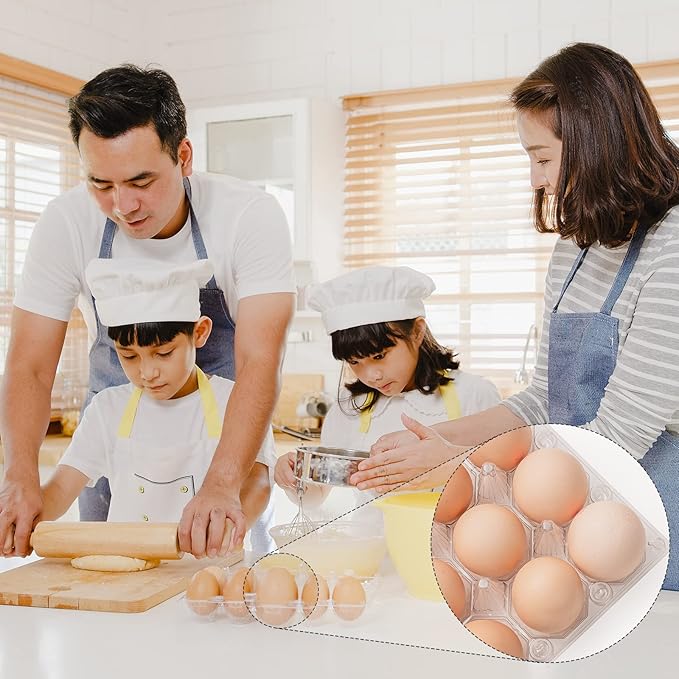 60 Pack Plastic Egg Cartons Cheap Bulk,12 Count Clear Empty Egg Cartons for Fresh Chicken Eggs,3x4 Grids Reusable Egg Trays for Refrigerator Storage, Chicken Farm, Markets Display