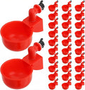 Cedilis 30 Pack Chicken Water Cup, Automatic Drinking Cups for Chickens, 3/8 Inch Thread Poultry Water Cups, Chicken Watering Feeder Cups for Chicken Duck Birds Turkey Rabbit