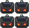 4 Pack Solar Nocturnal Animal Repeller with Predator Eyes - Waterproof Outdoor Predator Deterrent Lights for Coyotes, Deer, Foxes, Raccoons & Skunks Repellent for Chicken Coops & Yard Protection