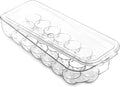 BINO Plastic Egg Container for Refrigerator - Clear, 21 Count, Sturdy, Durable
