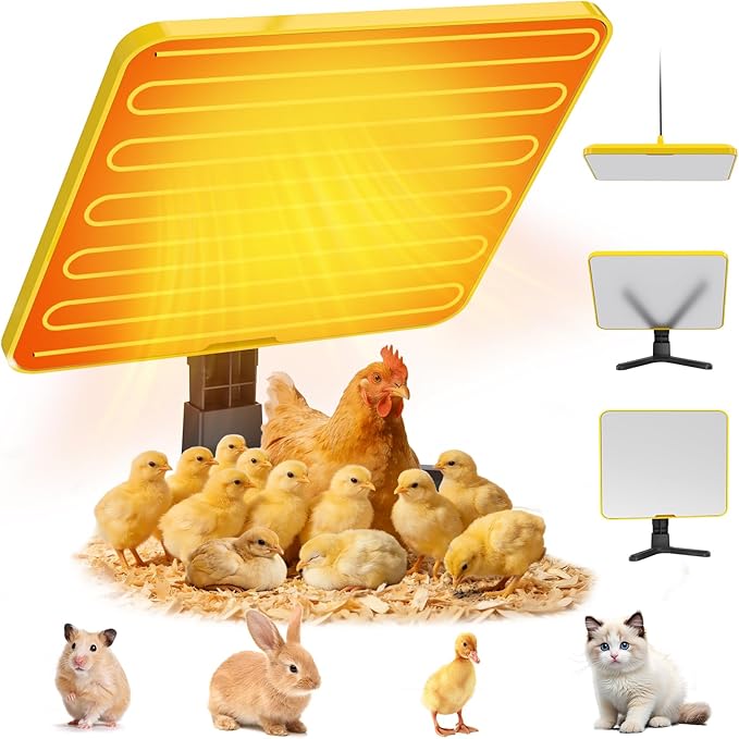 Chick Brooder Heater Plate, UL Certified Radiant Heat Panel with Smart Thermostat, 50-158℉ Adjustable Chicken Heater for Coop & Brooder Plate for Chicks & Poultry Winter Use