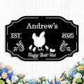 Custom Chicken Coop Metal Sign, Personalized Chicken Coop Sign for Outside, Custom Metal Hen House Farm Signs, Chickens Hen House Farmhouse Wall Art Decor
