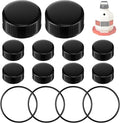 Poultry Fountain Renewal Waterer Parts, 10 Replacement Caps & 4 O Rings, Compatible with Miller PPF3/PPF5/PPF7 & Compatible with Farm-Tuff 3/5/7 Gallon Poultry Founts(Black)