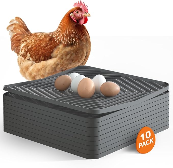 Pawtners Chicken Nesting Box Liners: Washable Nesting Pads for Laying Eggs, 12x12, 10 Pack