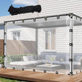 Clear Tarp 8.5x11 ft Clear Waterproof Tarps 8 Mil Thick Anti-Tear PVC Vinyl Tarpaulin Enclosure with Grommets for Porch,Patio,Yard,Gazebo