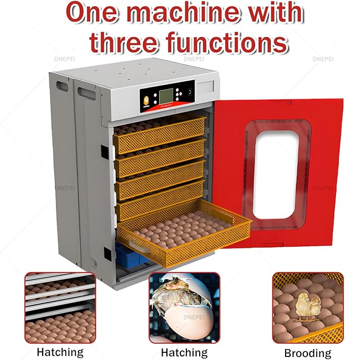Automatic Digital Incubator for 400 Eggs, Smart Microcomputer Control, 360° Roller Flipping, Auto Cooling & Humidity - Professional Hatcher for Diverse Poultry and Bird Eggs