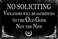Metal Tin Sign Wall Decor No Soliciting Sign Gothic Decor For Kitchen Home House Office Man Cave No Soliciting Sign for House Front Door 8x12 in