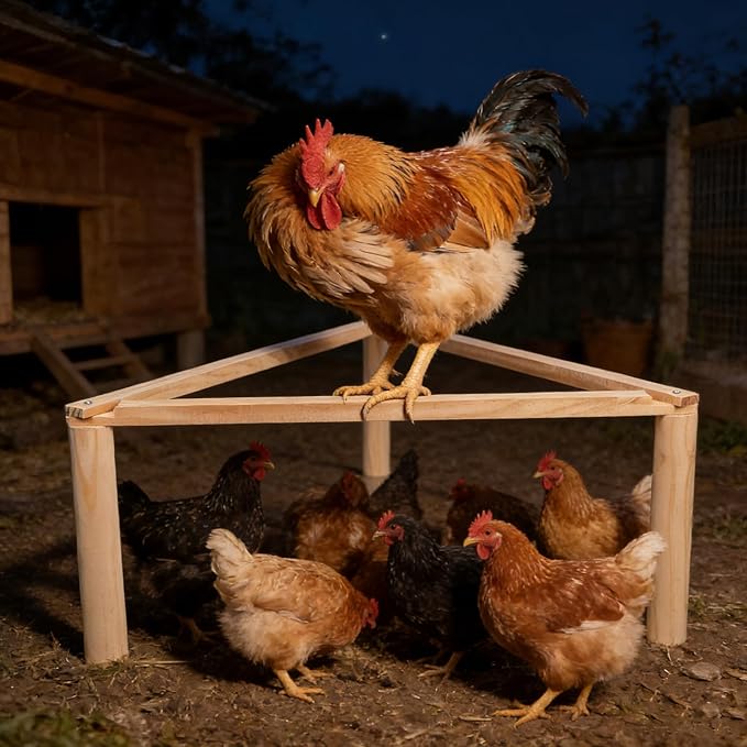 Chicken Perch: Roosting Bar Perches for Coop and Brooder - Natural Wood Chicken Stand Ladder Toys for Birds Cage Training and Coop Enrichment