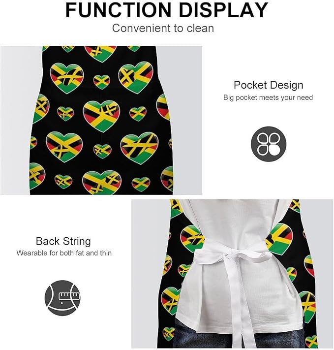 Chef Bib Apron for Restaurant, Anti-Stain with Pocket Adjustable, Cooking Dishwashing Lab Use