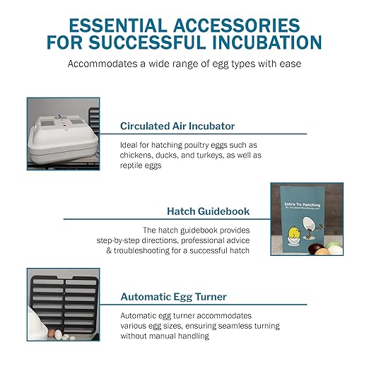 Incubator Warehouse HovaBator 2370 Starter Incubator Kit with Circulated Air Incubator - Egg Incubator with Automatic Egg Turner for Hatching Chicken - Goose, Duck, Turkey, Quail, Chicken Incubator
