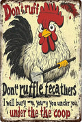 Chicken Coop Accessories Metal Signs -Chicken Coop Funny Tin Signs 8x12 Inch