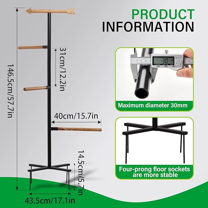 58 Inch Chicken Perch - Sturdy and Stable Roosting Bars for Chickens, Multi-Functional Walk-in Run Toys, Safe, Durable Ideal for Poultry and Parrots