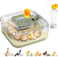 Fully Automatic Egg Incubator for Hatching Eggs, Auto Water Refill & Turner, 12 Egg Capacity (24 Quail), LED Candler, Fahrenheit Display Hatcher for Chickens Ducks Birds, Beginner Friendly