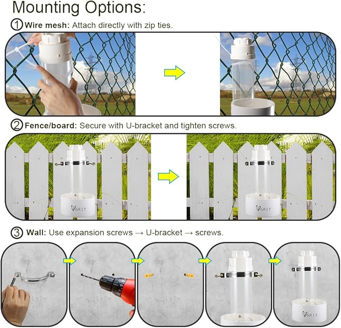 2 Pack Transparent PVC Chicken Feeder, Oyster Shell and Grit Feeder Hanging Ground Chicken Coop Feeder with Hanging Hook for Hens & Chicks (White)