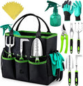 GROWIT Heavy Duty Gardening Tools - Gardening Gifts for Women, Men, Mom, Dad - Durable, Ergonomic Garden Tools Set