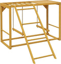 PawHut Chicken Activity Play with Swing Set for 3-4 Birds, Wooden Chicken Coop Accessory with Multiple Chicken Perches & Hen Ladder, Natural