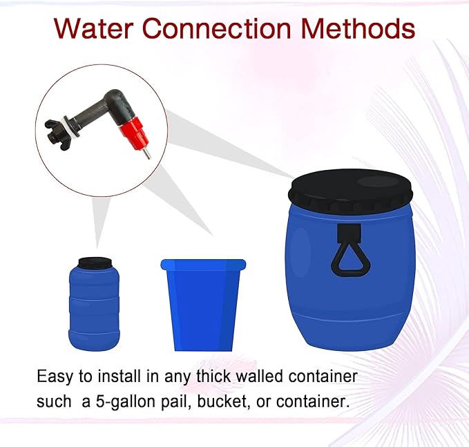 Chick Nipple Drinker Chicken Waterer Quail Water Nipples No Freeze Nipple for Rabbit