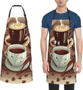 Waterproof Aprons for Women Men Adjustable Bib Cool Electric Guitar Apron Chef Cooking Aprons for Kitchen