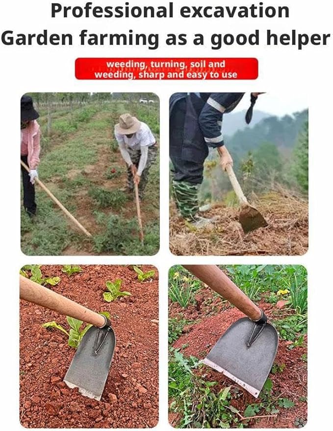 Garden Hoe,All-Steel Hardened Sharp Durable Garden Weeding Tools without Handle,Garden Edger Weeder Portable Household Vegetable Garden Shovel for Backyard Loosening Farm Planting Weeding (105)