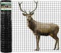 Wire Fence, 48 in(H) X 50 ft(L) PVC Coated Welded Wire Fencing 2" X 2" 16GA Garden Border Vinyl Metal Chicken Wire Fencing Mesh Roll for Yard Vegetable Plant Protection Poultry Netting Black