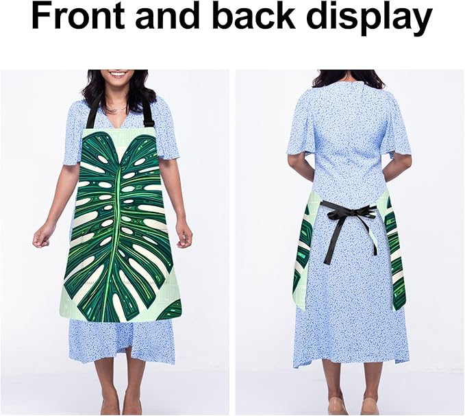 Apron Adjustable Waterproof with Two Deep Pockets Wowen men for Summer BBQ Pool Parties & Resorts