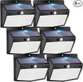Peasur [6 Packs] Solar Lights Outdoor Motion Sensor Solar Security Lights Waterproof with 3 Lighting Modes Solar Powered Wall Lights Outside for Garden Fence Yard Deck