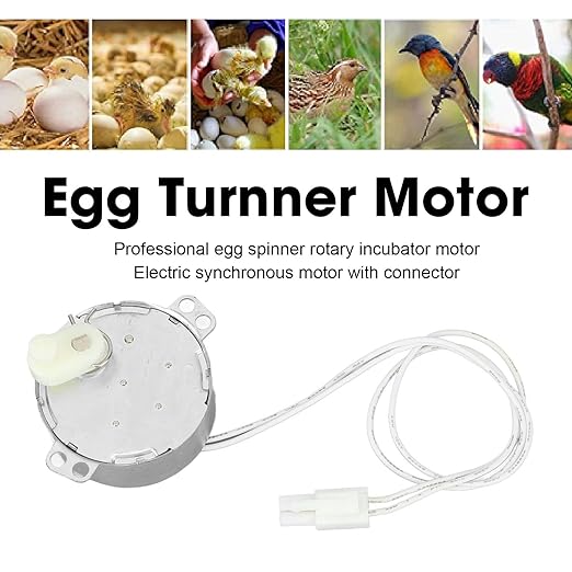Egg Turnner Motor, 4W Egg Turner Rotator Incubator Motor Automatic EggTurning Tray Tool Incubator Accessories for Chickens Ducks Goose BirdsEgg (100-120v)