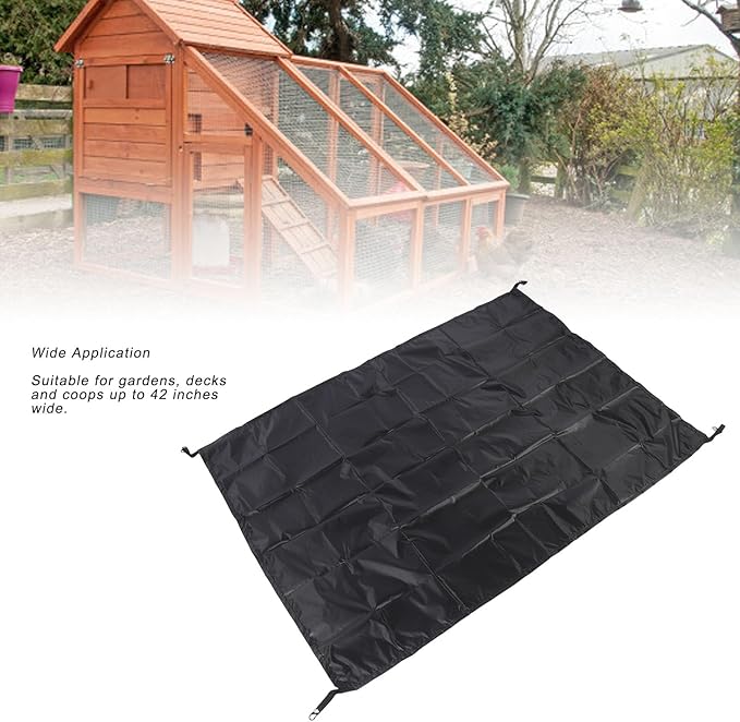 MAVIS LAVEN Chicken Coop Tarp Cover, Pen Tarp Coop Shade Cloth Water Proof Silver Coated Oxford Fabric Dust Proof for Outdoor Poultry Protection