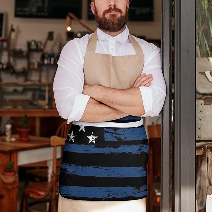 Unisex Half Waiter Waist Short Apron Waterproof Chef Works Waitress Aprons