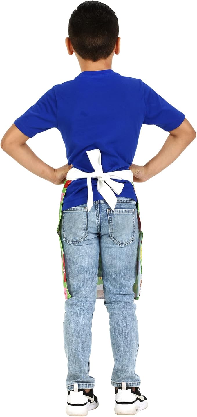 Plum Hill Chicken Egg Collecting Apron Set - Egg Gathering Aprons for Kids - Child Egg Apron holds 8 eggs - Toddler/Little Kids apron holds four eggs
