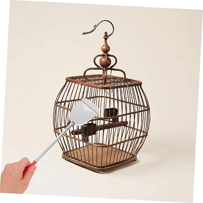 Totority 2pcs Bird Cage Cleaning Brush Set Droppings Shovel Tools Birdcage Accessories