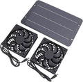 Zerodis Solar Exhaust Fan Ventilation Equipment Kit 7W Monocrystalline Solar Powered Exhaust and Intake Chicken Coop Fan for Outdoor Shed Doghouse Air Circulation and Ventilation