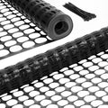 Ohuhu Plastic Garden Fence Safety Fence, 4'x100'/10.7LB Reusable Netting Plastic Mesh Fence Roll, Temporary Fencing for Animal Barrier Construction Snow Fence Poultry Rabbits Chicken Dogs Deer