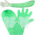 Honeydak 30 Pairs Field Dressing Gloves Disposable Deer Gutting Hunting Cleaning Gloves with Long and Short Mitten Combo PVC
