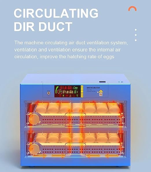 Automatic Incubator for Hatching Eggs, Upgrade Automatic Water Adding, Chicken Incubator with Temperature and Humidity Control Chicken Egg lamp for Hatching Chicken Duck Quail Eggs, 192 Eggs