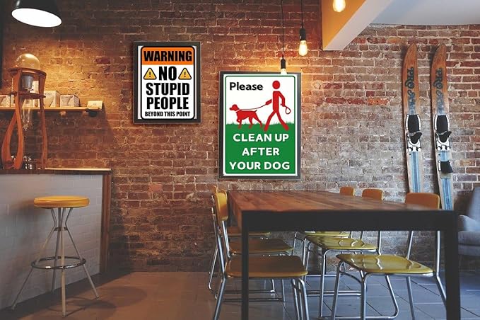 Please Clean Up After Your Dog Sign – Waterproof & Rustproof Metal Sign, Weather-Resistant and Fade-Resistant, Suitable for Home Yard, Garden, Community, and Park – 8x12 in