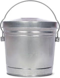 6-Gallon Galvanized Steel Storage Can with Locking Lid - Airtight Metal Container