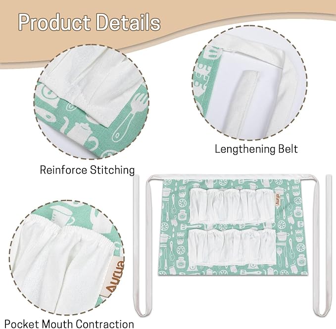 Aurya Kids Egg Collecting Apron - Chicken, Hen, Duck, Goose Gathering Holder for Children