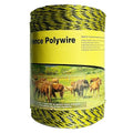 Upgraded Electric Fence Polywire 1312feet 400 Meters,1/8 Diameter Portable Electric Fencing Polywires, 6 Stainless Steel Strands ，Easy to Install,Portable Electronic Fence,Yellow and Black